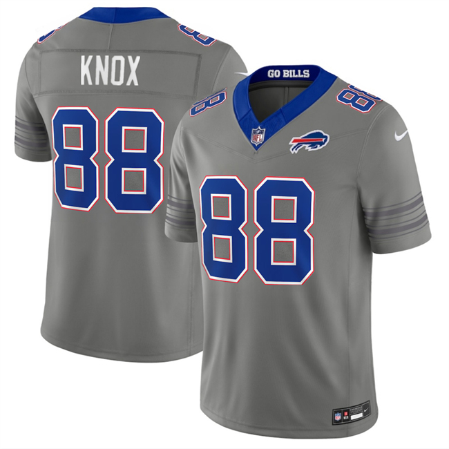 Men's Buffalo Bills #88 Dawson Knox Gray F.U.S.E. 2026 Nickel City Vapor Stitched Football Jersey